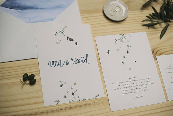 Invitación boda clásica minimalista